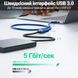 Кабель удлинитель для USB 3.0 Male to USB 3.0 Female (AM - AF), 5 Гбит/с, 1 метр 080056 фото 2