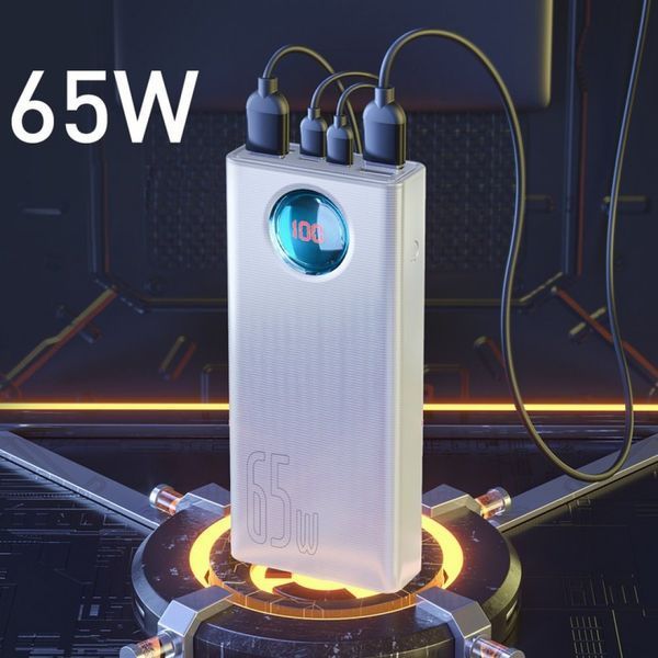 Power bank Baseus 30000 mAh 65W з LED дисплеєм (білий) B3065 фото