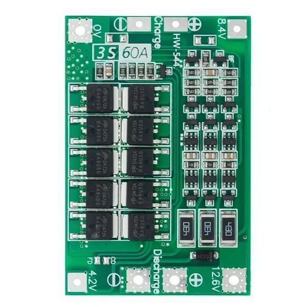 Плата BMS 3S 60A 12,6V контролер заряду/розряду з балансуванням B-10033 фото