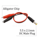 Перехідник DC 5.5x2.1 mm на крокодили 25 см (Папа) E-001020 фото 1
