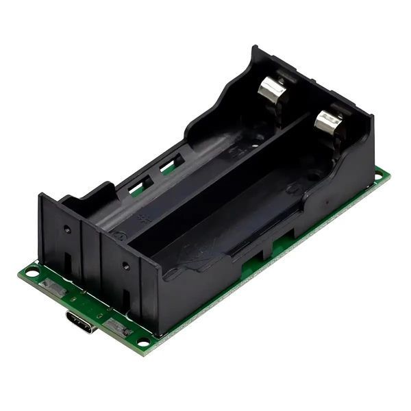 Плата UPS 12V, 15W 3A з батарейним відсіком 2 х 18650 (без батарей) Type-C  B-13026 фото