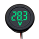 Вольтметр цифровий DC 4-100V LED круглий (Зелений) L1020 фото 2