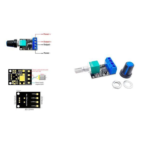 Димер Шим контролер регулятор швидкості PWM DC 5-16В 10А P-24101 фото