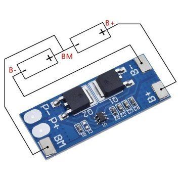 BMS плата захисту 2S HX-2S-D01 8A 7.4-8.4V для 2х акумуляторів 18650 B-10026 фото
