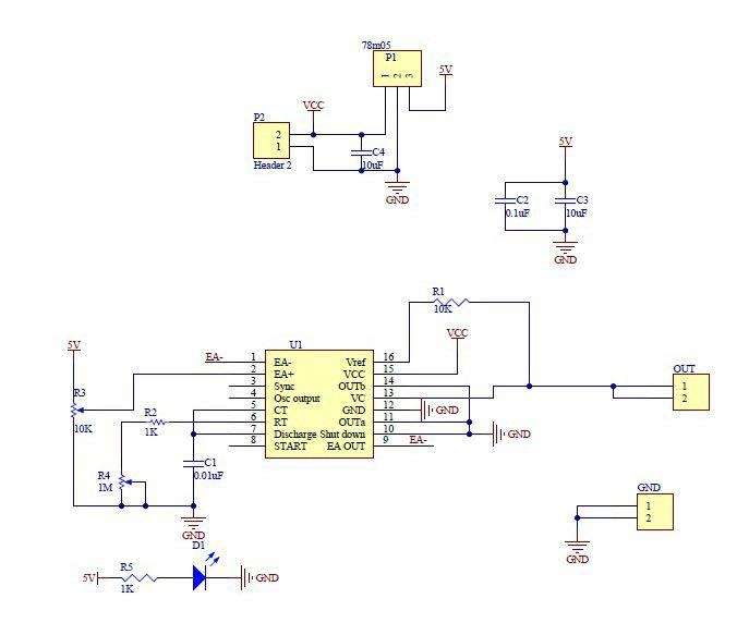 Перетворювач напруги частоту PWM (ШИМ) на основі мікросхеми SG3525A